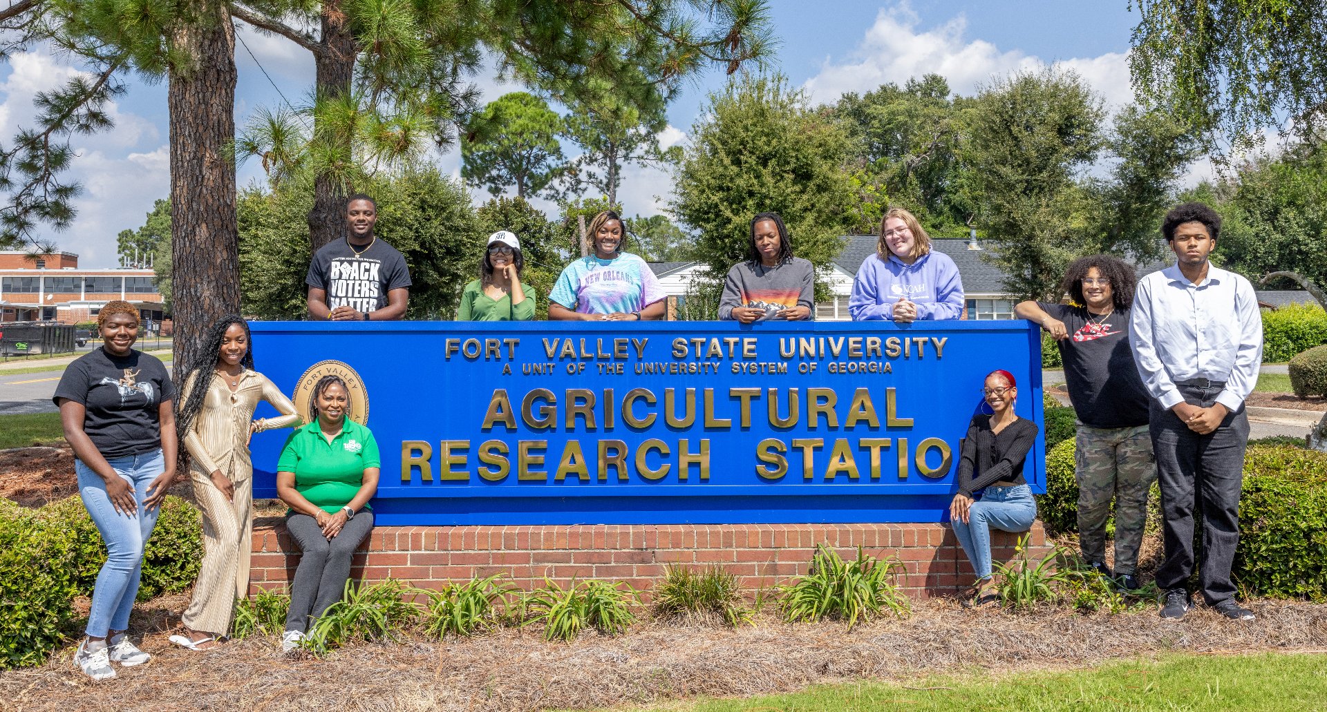 Fort Valley State University’s U.S. Department of Agriculture/1890 National Scholars shown with Karla Hollis, USDA liaison.
