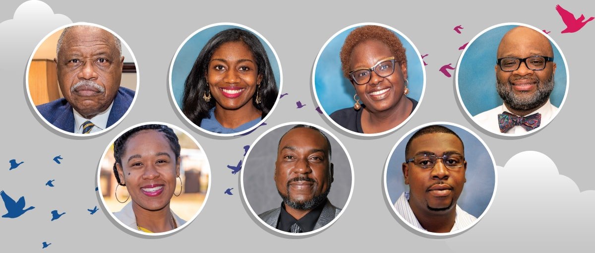 Extension professionals pictured are: (top row) Dr. Mark Latimore, Latasha Ford, Joy Moten-Thomas, Terrence Wolfork, (bottom row) ChaNaè Bradley, Woodie Hughes, Jr and Will Scott.