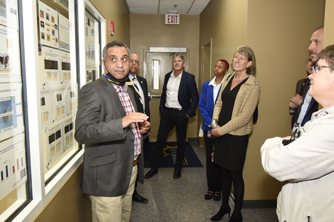 Administrators from Utah State University during their tour of FVSUag facilities.