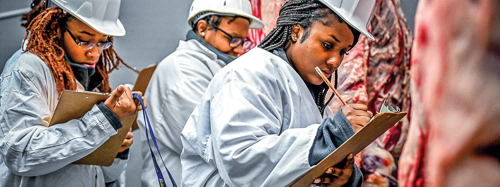 FVSU's award-winning all-female meat judging team