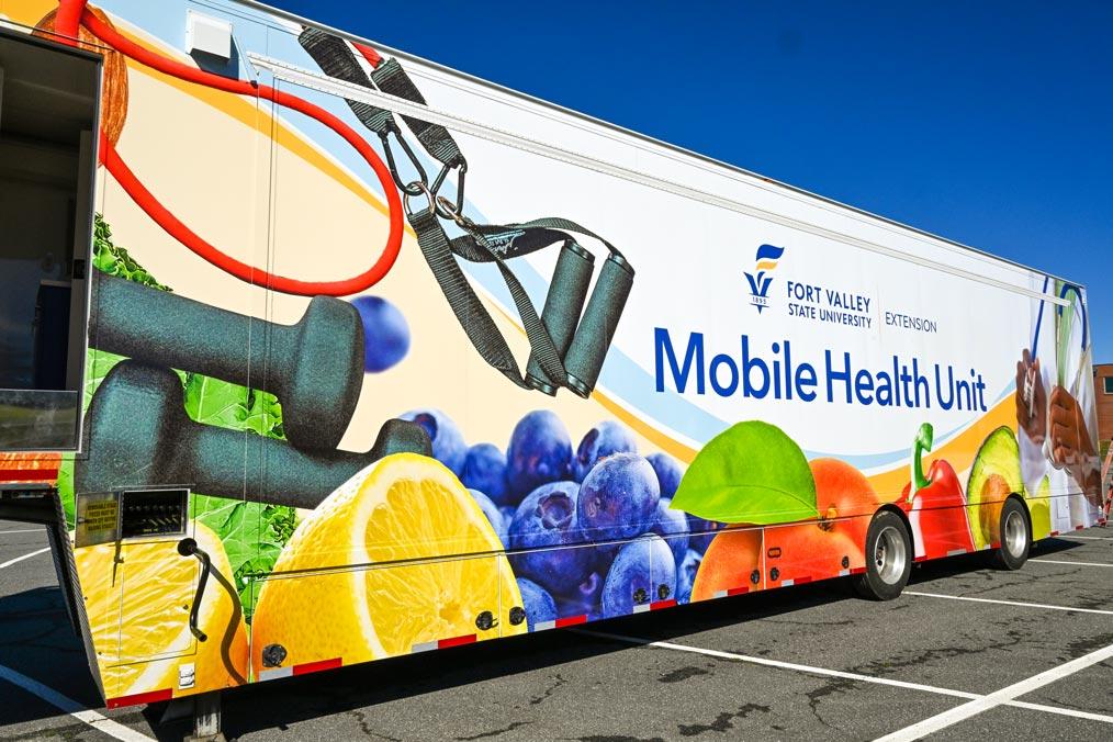 Mobile Health Unit close up side view